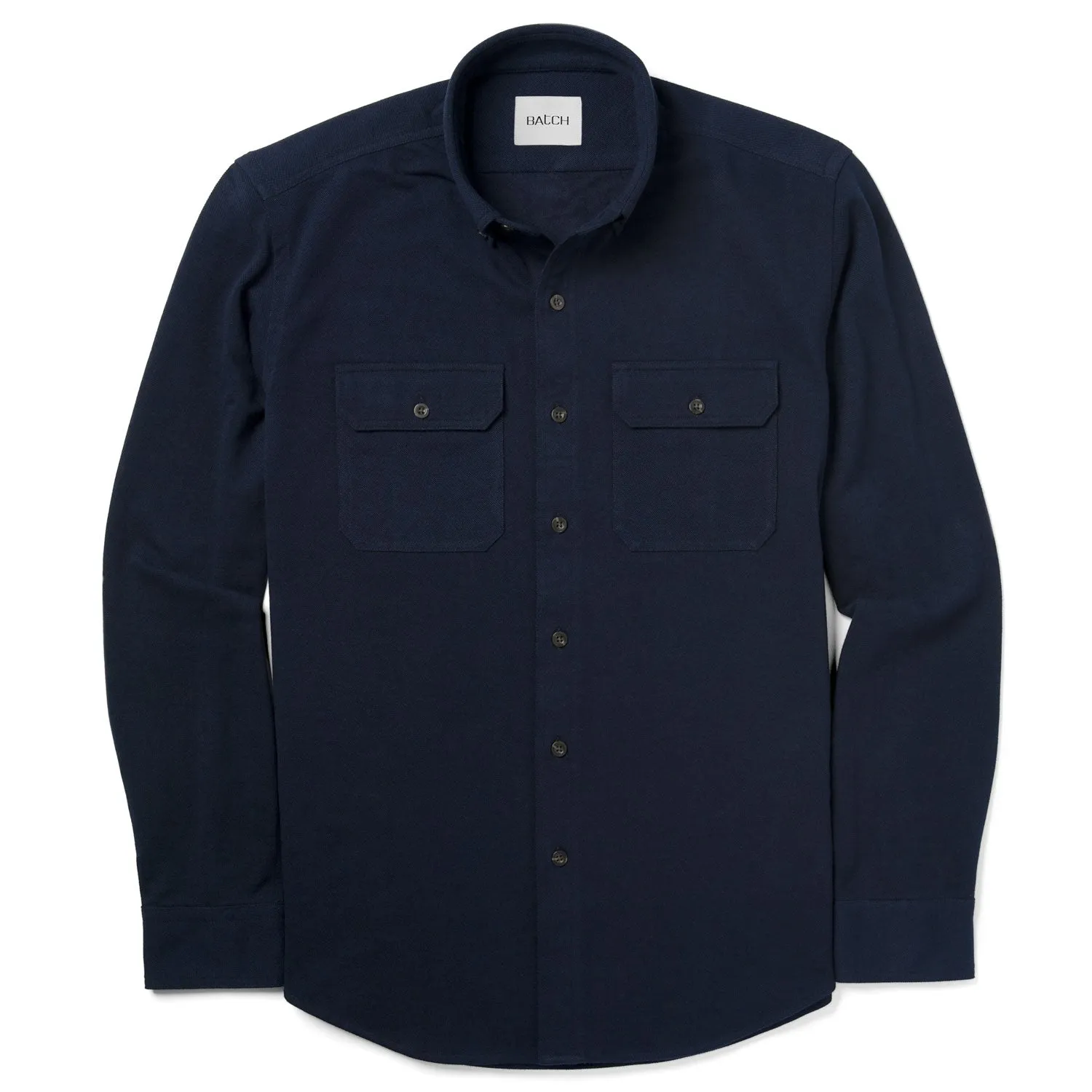 Constructor Knit Utility Shirt – Dark Navy Cotton Poly Pique