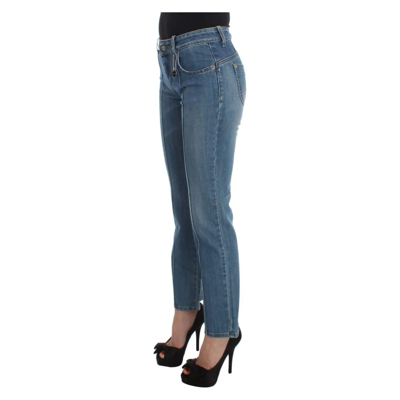 Costume National Chic Slim Fit Blue Jeans for the Modern Woman