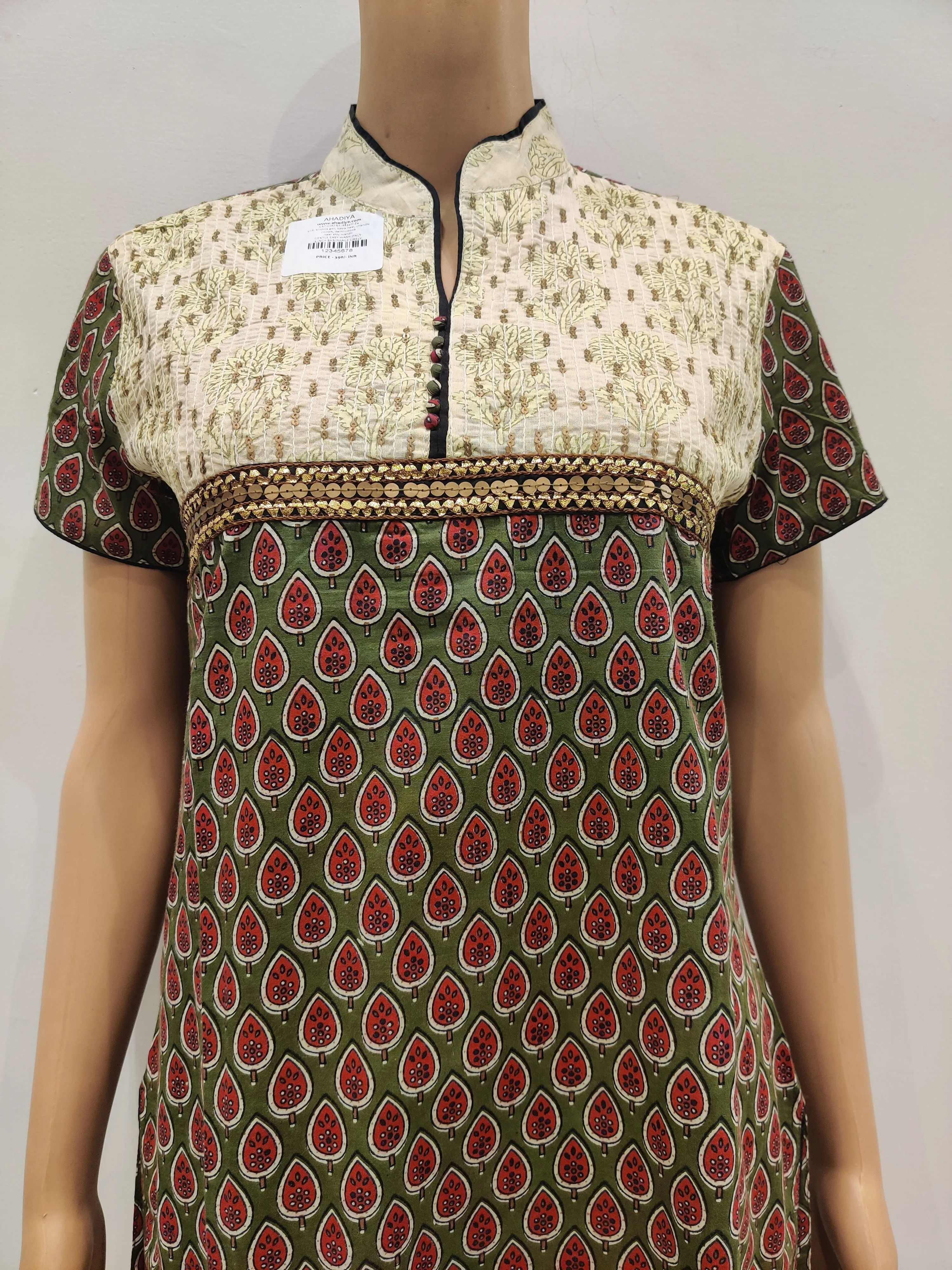 Crimson Rhapsody Kurti