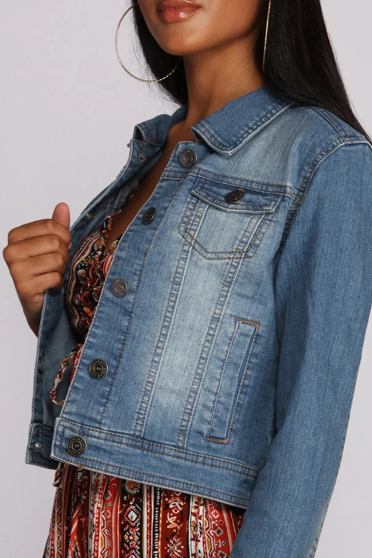 Cropped And Chic Denim Jacket