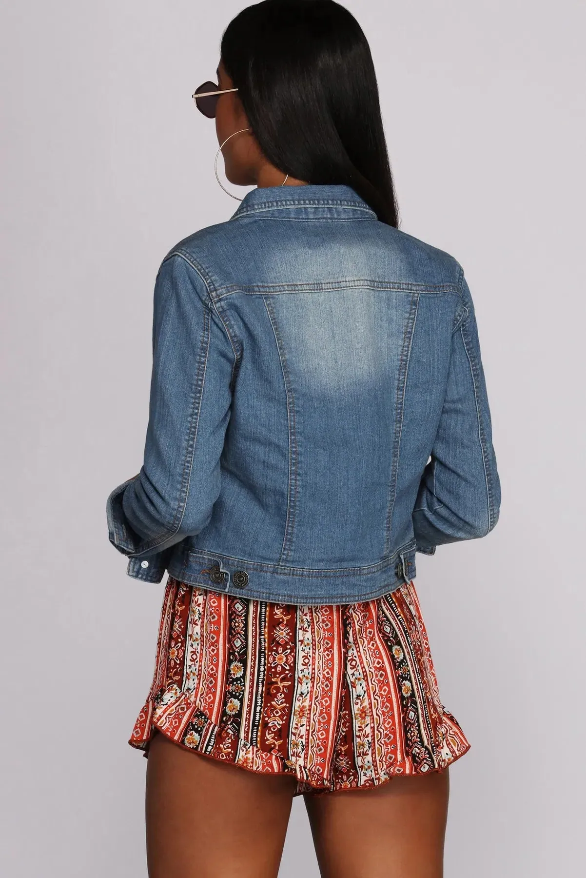 Cropped And Chic Denim Jacket