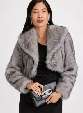 Cropped Faux Fur Jacket