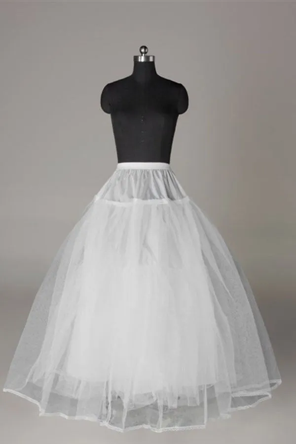 Cute Tulle Netting Ball-Gown 2 Tier Floor Length Slip Style Wedding Petticoats P01