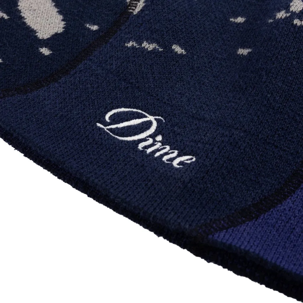 Dime MTL Reverse Stitch Skully Beanie Navy