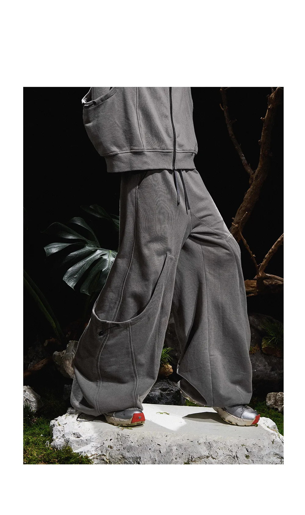 Drawstring Structure Casual Sweatpants