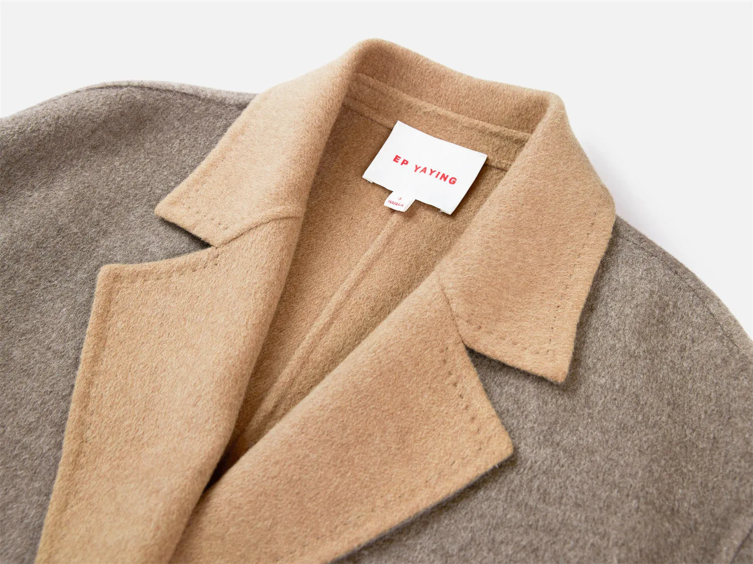 EP YAYING Yak Wool Double-Sided Wool Coat