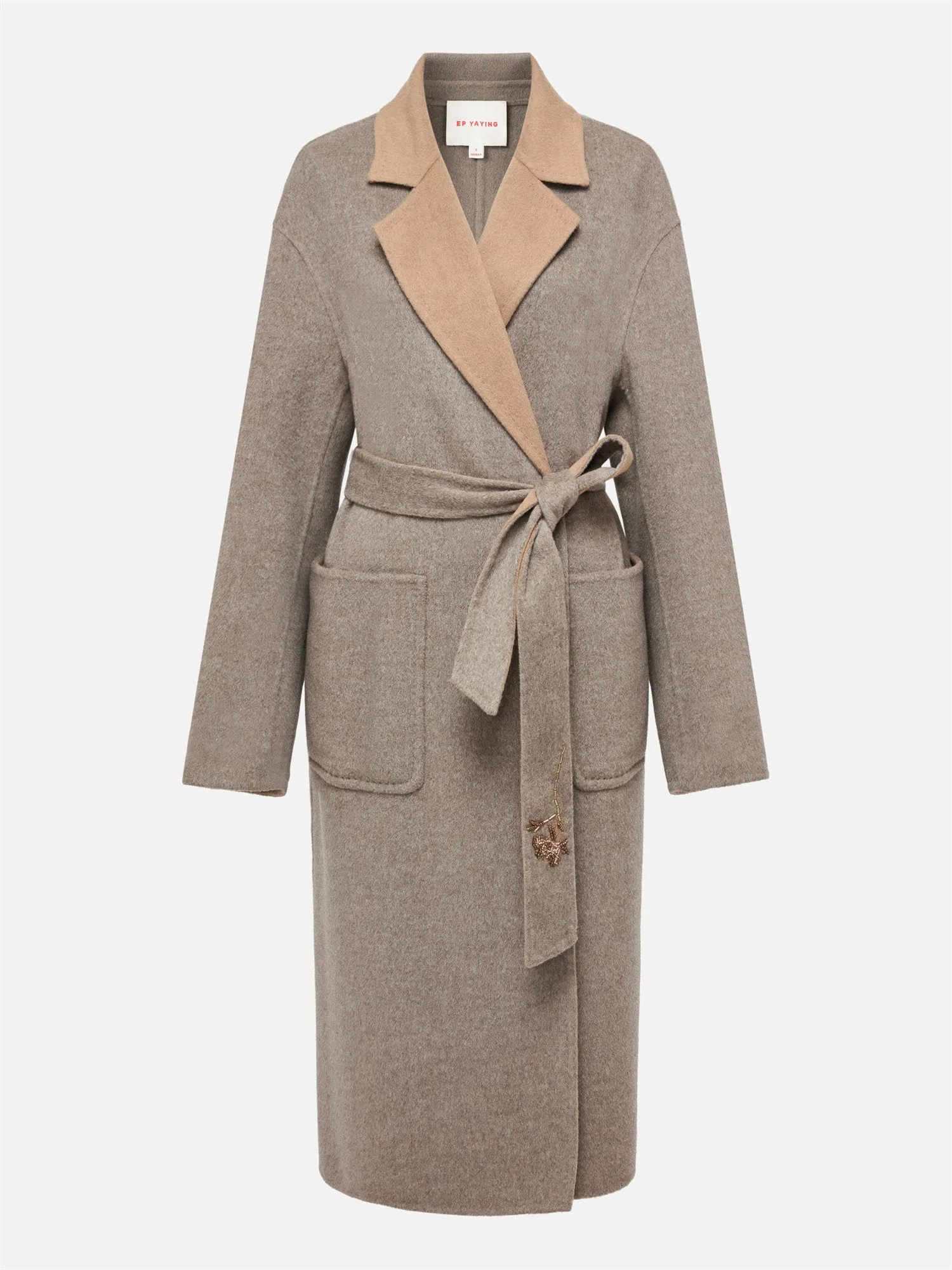 EP YAYING Yak Wool Double-Sided Wool Coat