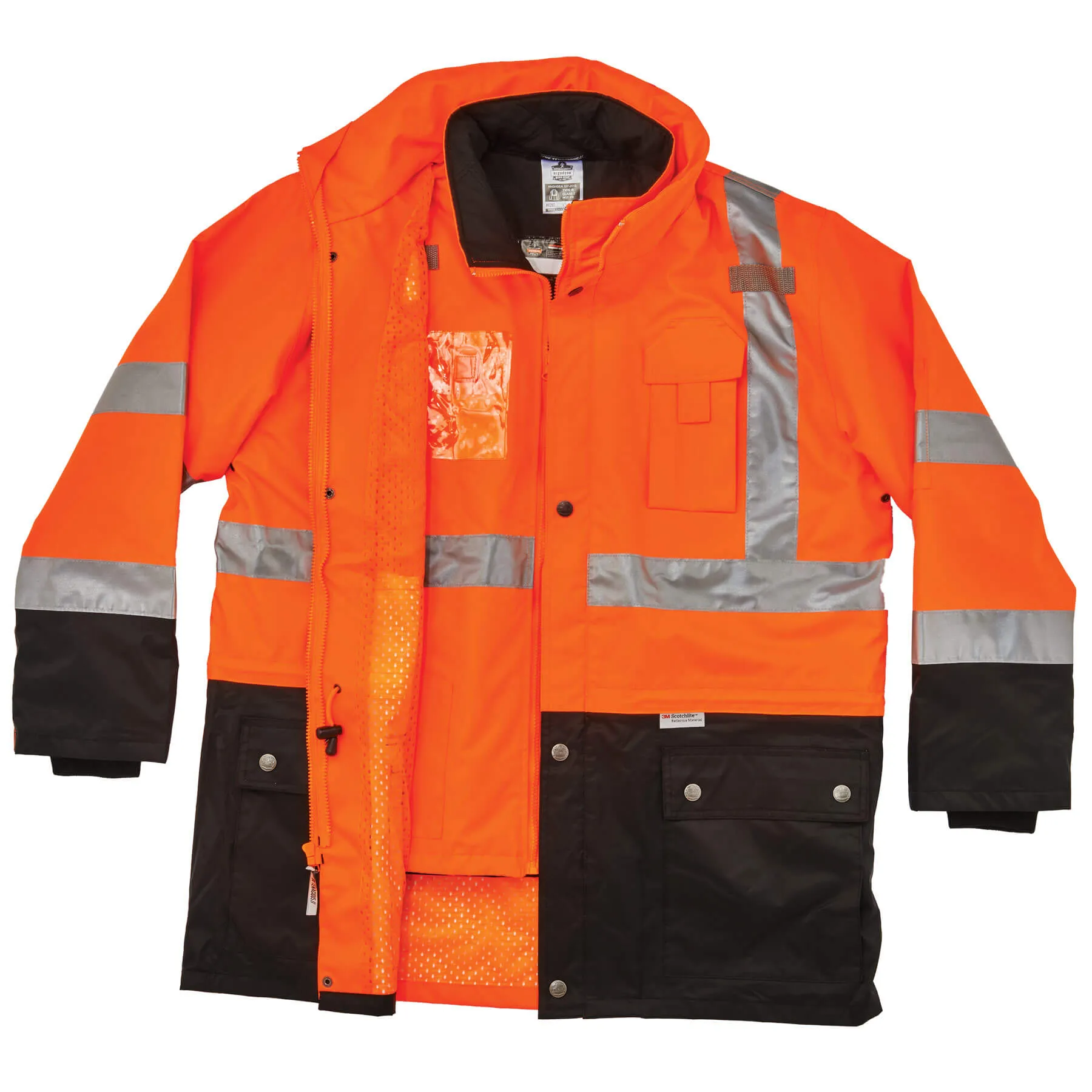 Ergodyne 25557 GloWear 8388 Type R Class 3/2 Thermal Jacket Kit, 3XL, HV Orange