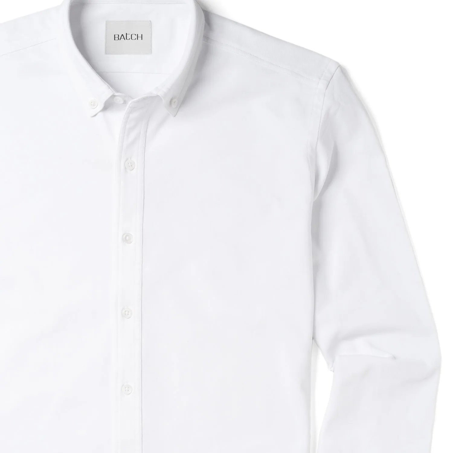 Essential Casual Knit Shirt - White Cotton Knit Pique