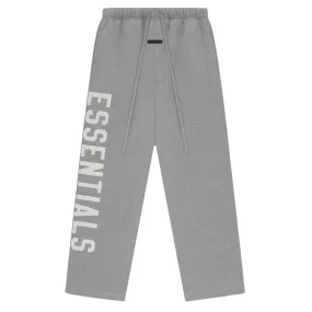 ESSENTIALS PRINTED LOGO RELAXED SWEATPANT DARK HEATHER