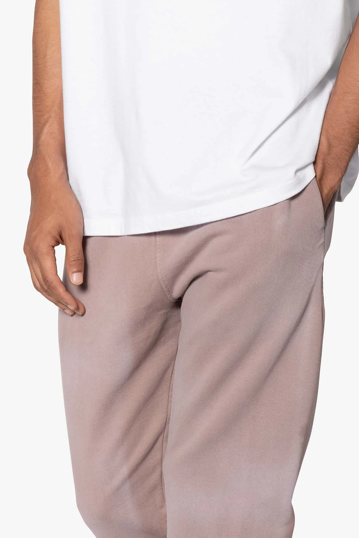 Faded Bootcut Sweatpants - Washed Mauve