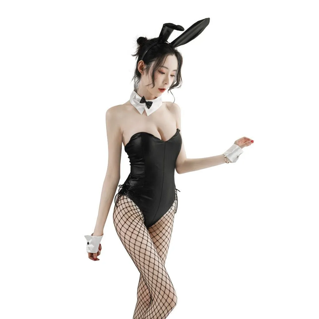 Fever Bunny Costume jumpsuit Patent leather uniform