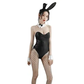 Fever Bunny Costume jumpsuit Patent leather uniform