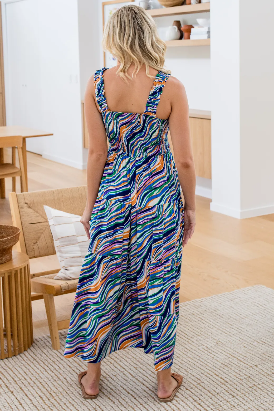 FINAL SALE | Hayley Maxi Dress Heatwave Print Blue