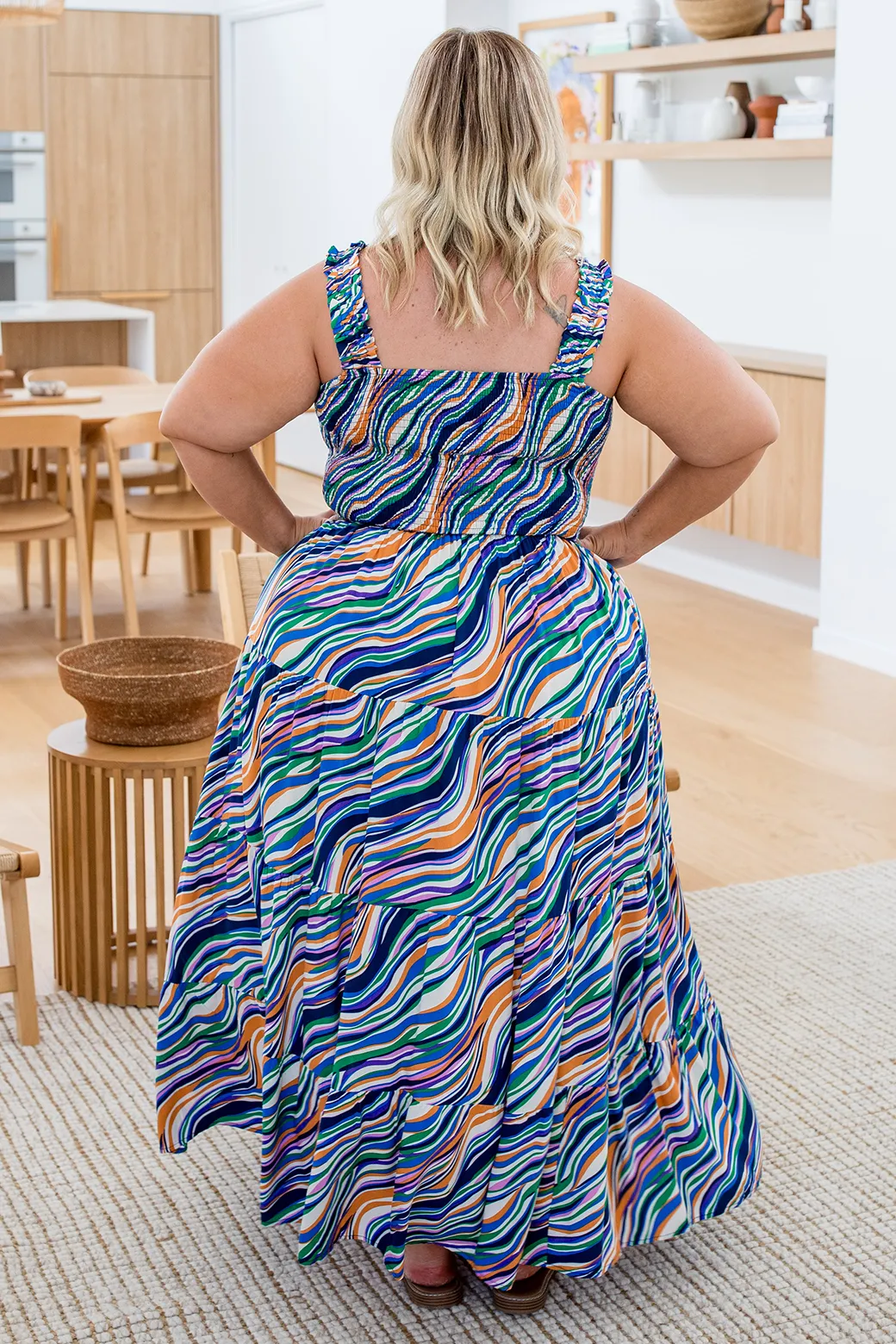 FINAL SALE | Hayley Maxi Dress Heatwave Print Blue