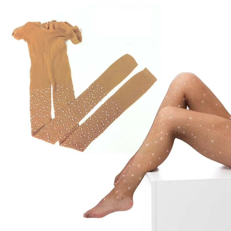 Fishnet Stockings with Crystals - Asst Colours