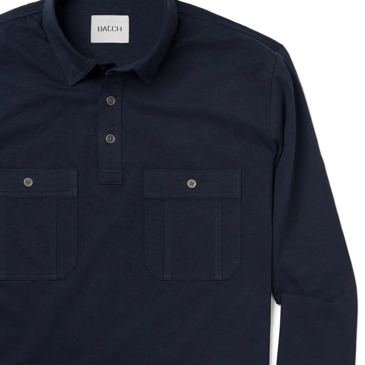 Fixer Polo Shirt –  Dark Navy Cotton Jersey