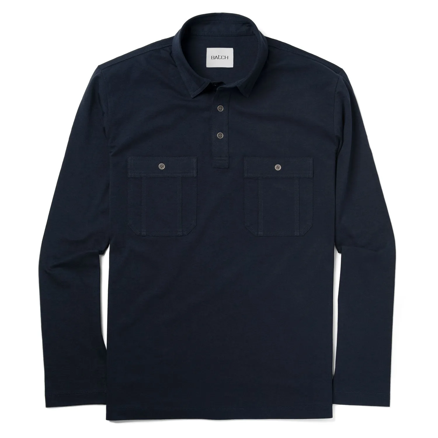 Fixer Polo Shirt –  Dark Navy Cotton Jersey