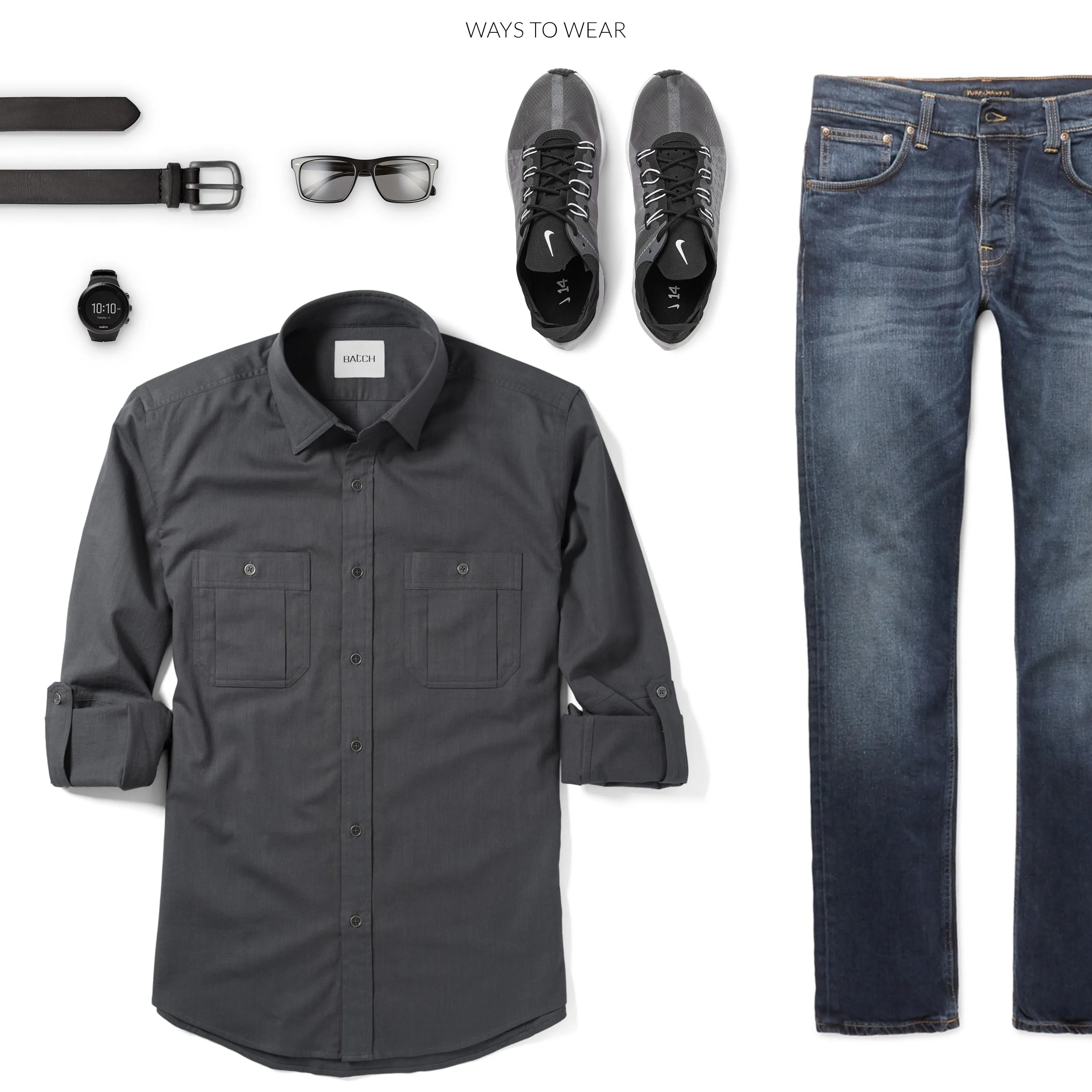 Fixer Utility Shirt – Slate Gray Cotton Twill