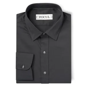 Focul - Slate Gray Point Shirt With Button Detail