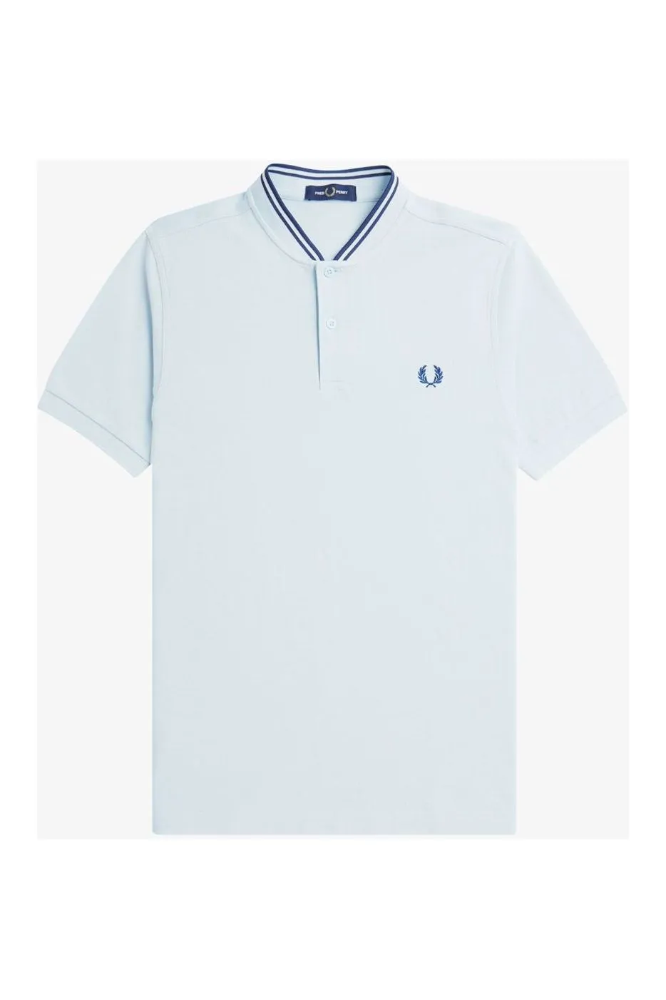 Fred Perry - M4526 Bomber Collar Light Ice / Midnight Blue - Polo