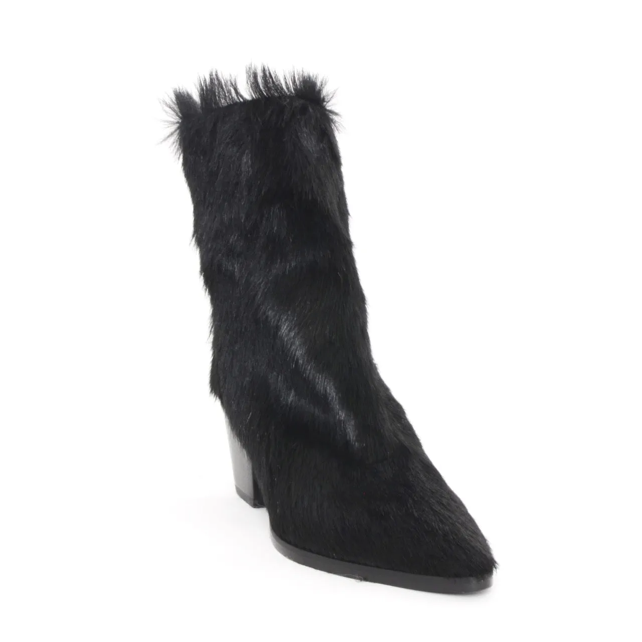 Fur Pointy Ankle Boots