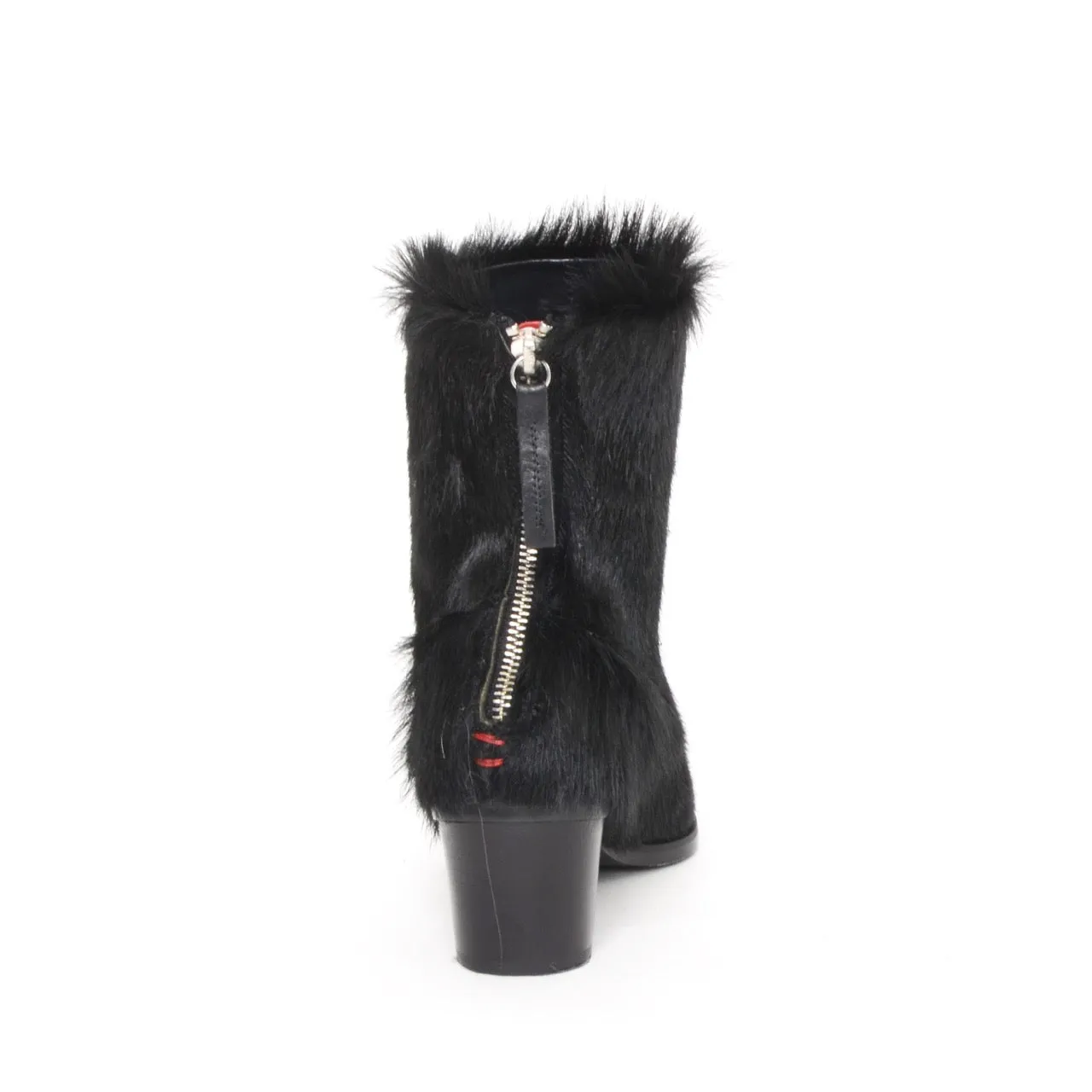 Fur Pointy Ankle Boots