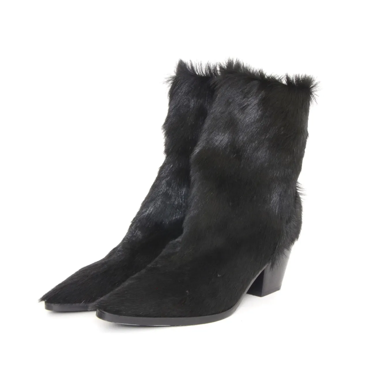 Fur Pointy Ankle Boots