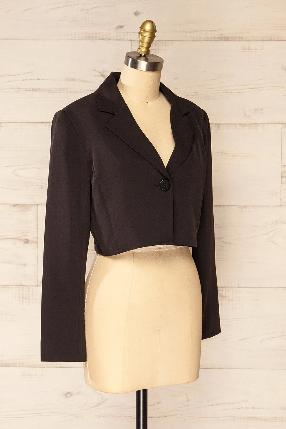 Gaborone Black | Cropped Blazer