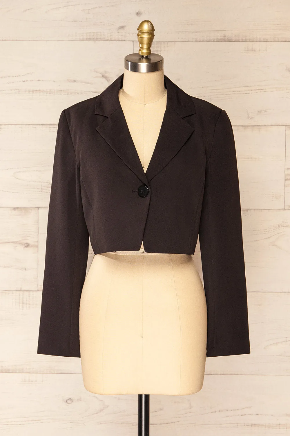 Gaborone Black | Cropped Blazer