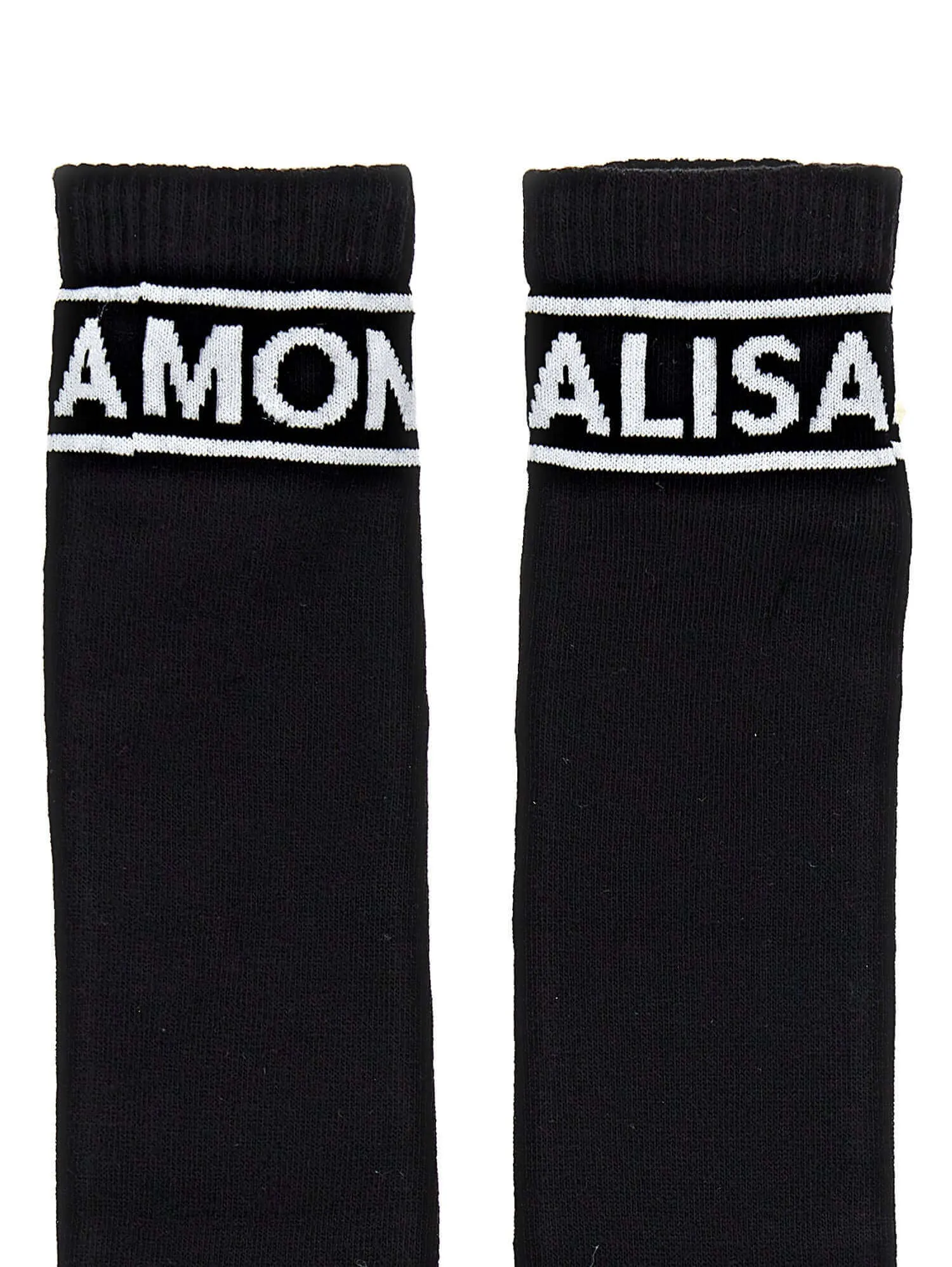 Girls Black Monnalisa Print Socks