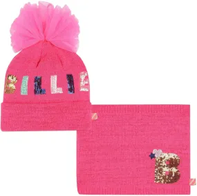 Girls Pink Hat & Snood