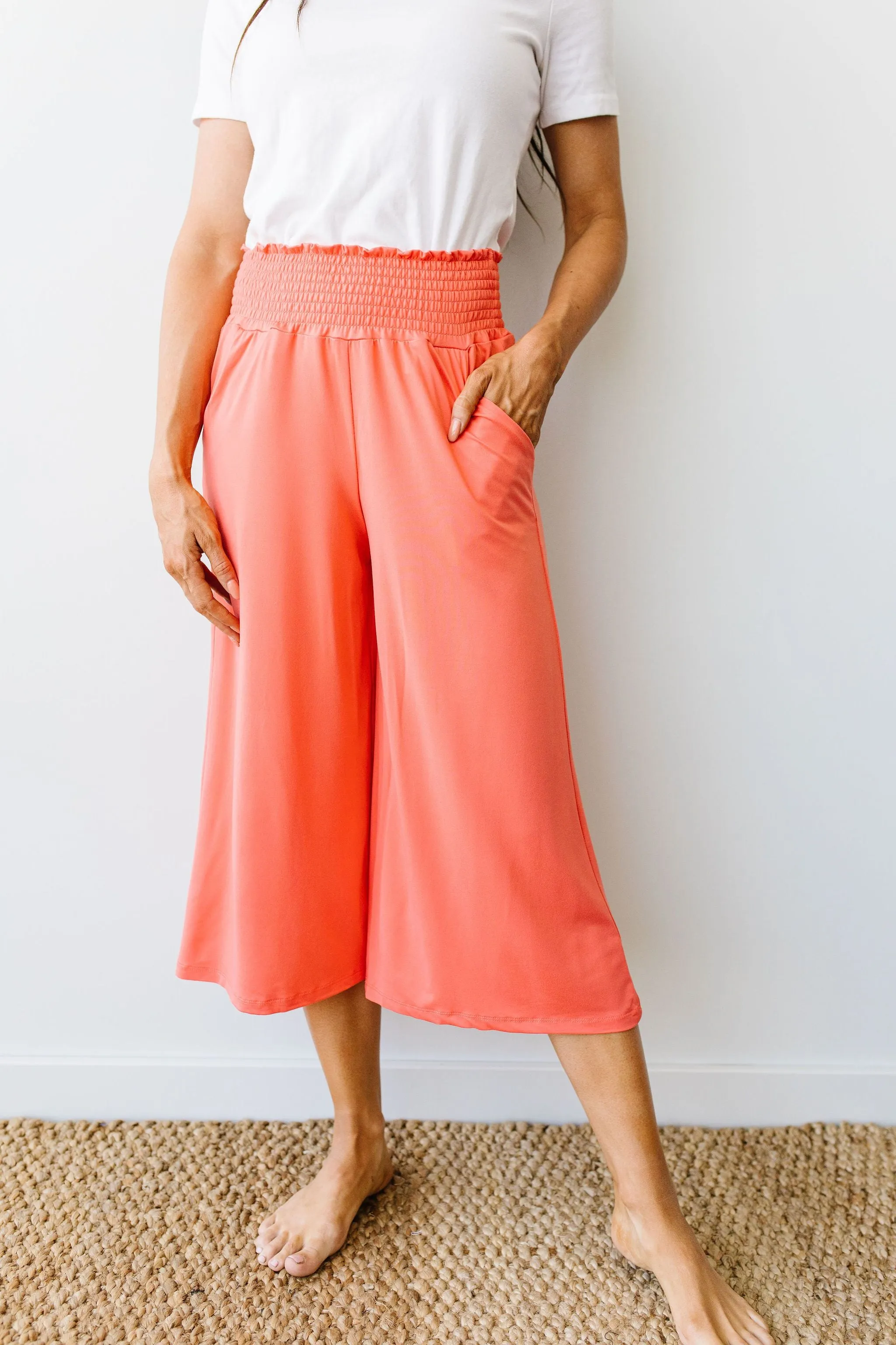 Go Get 'Em Gaucho Pants In Coral