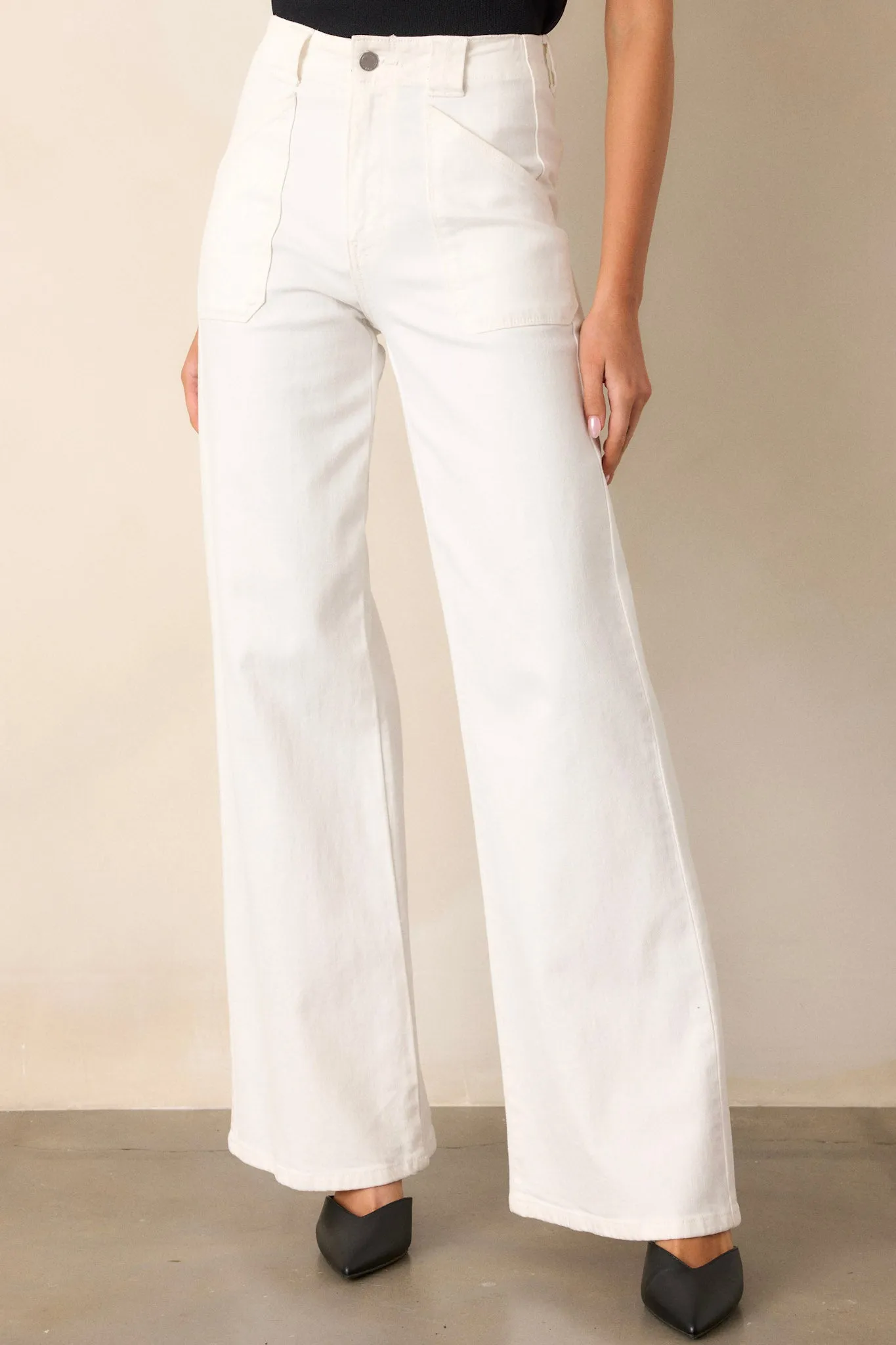 Hazy Days White Wide Leg Jeans (RESTOCK ETA JANUARY)