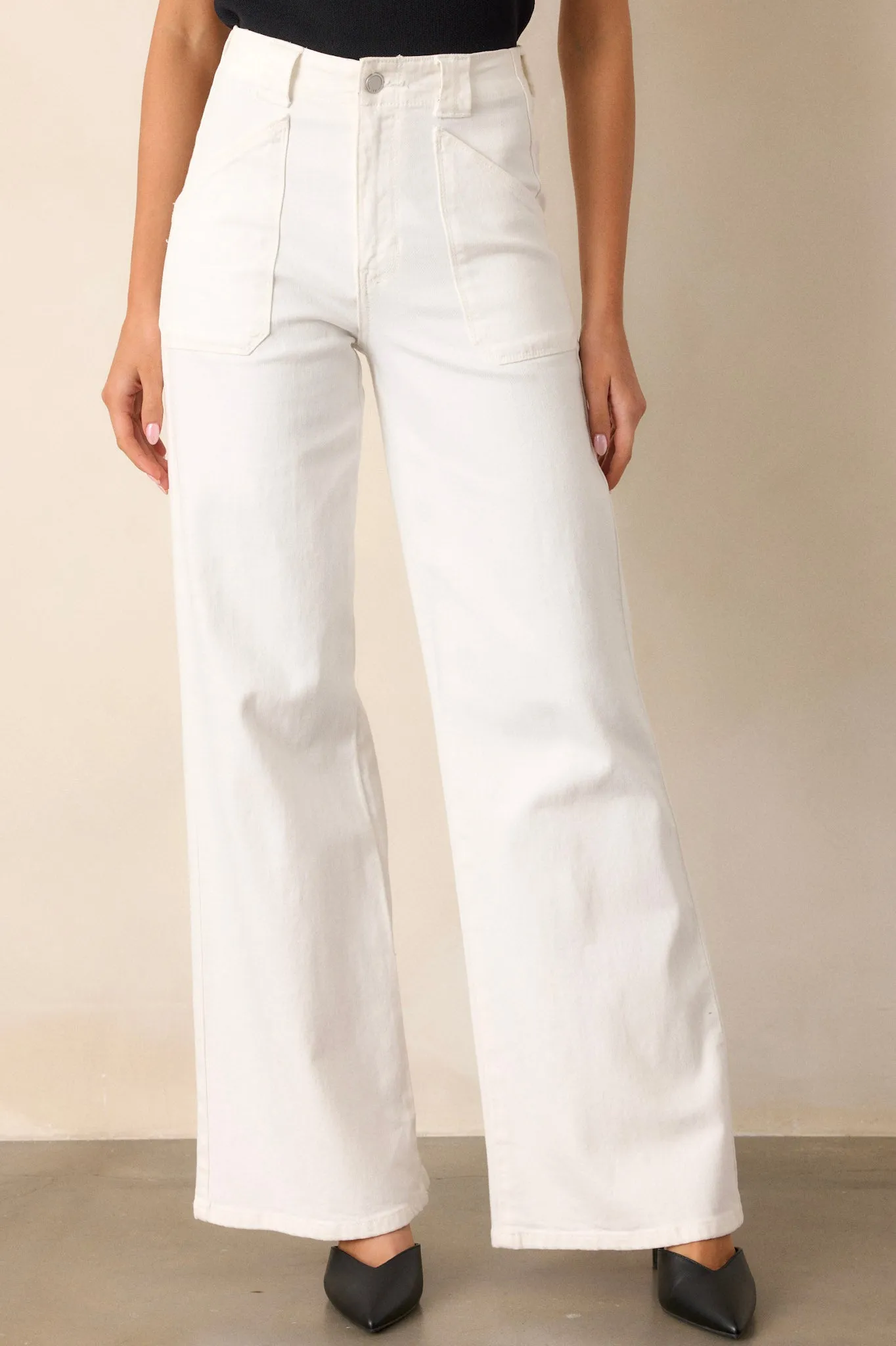 Hazy Days White Wide Leg Jeans (RESTOCK ETA JANUARY)