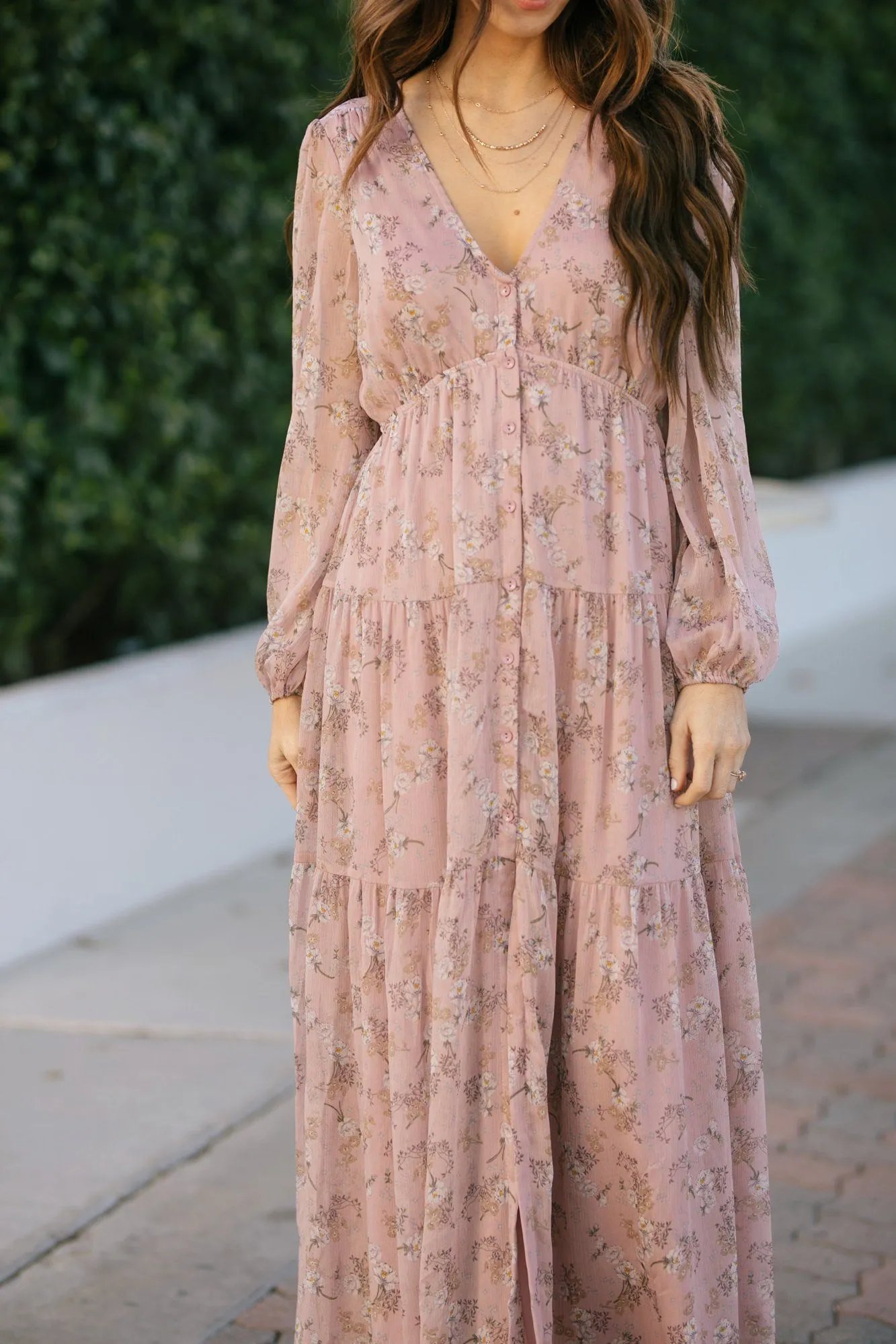 Helena Long Sleeve Floral Maxi Dress