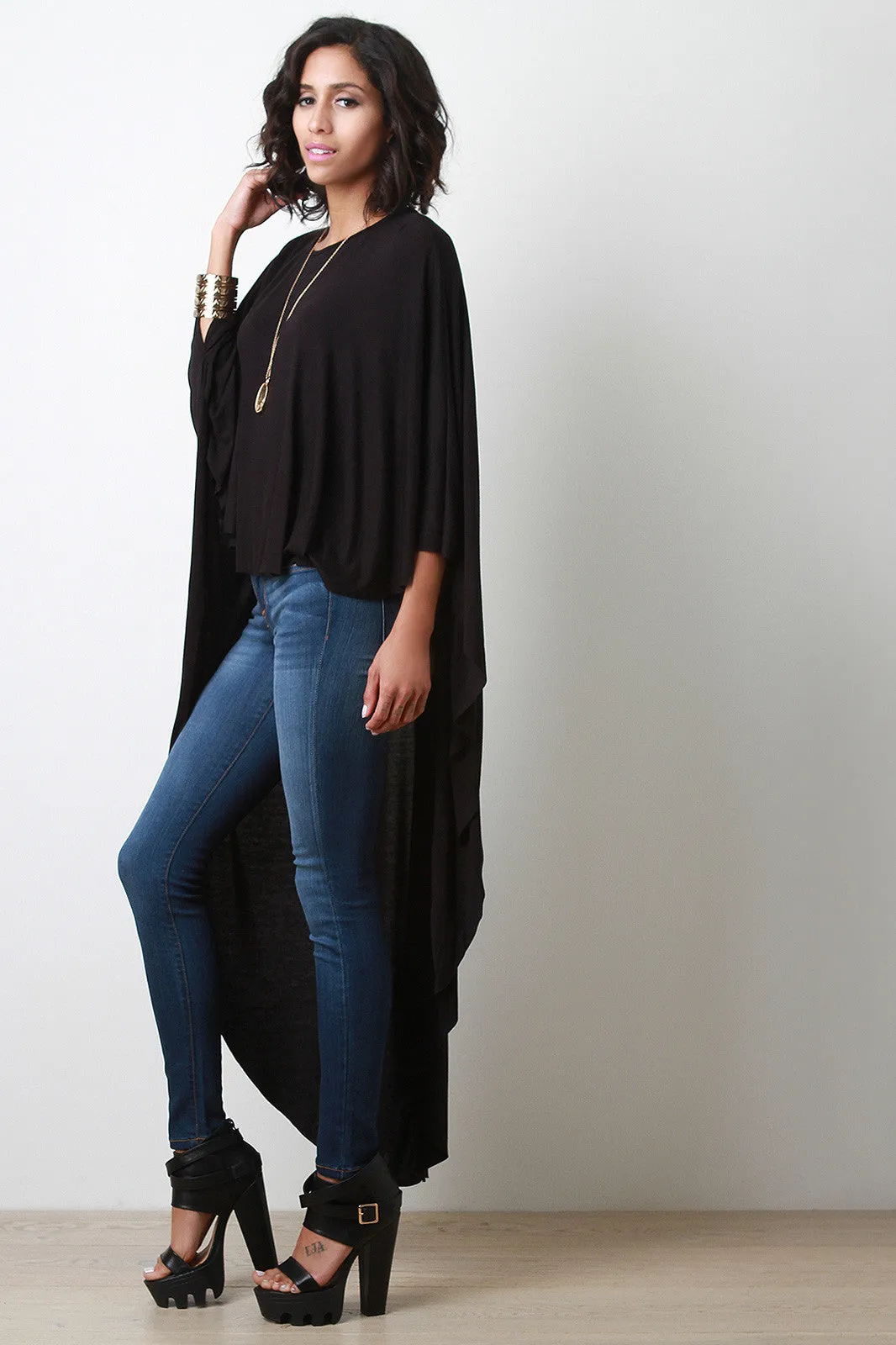 High-Low Poncho Top