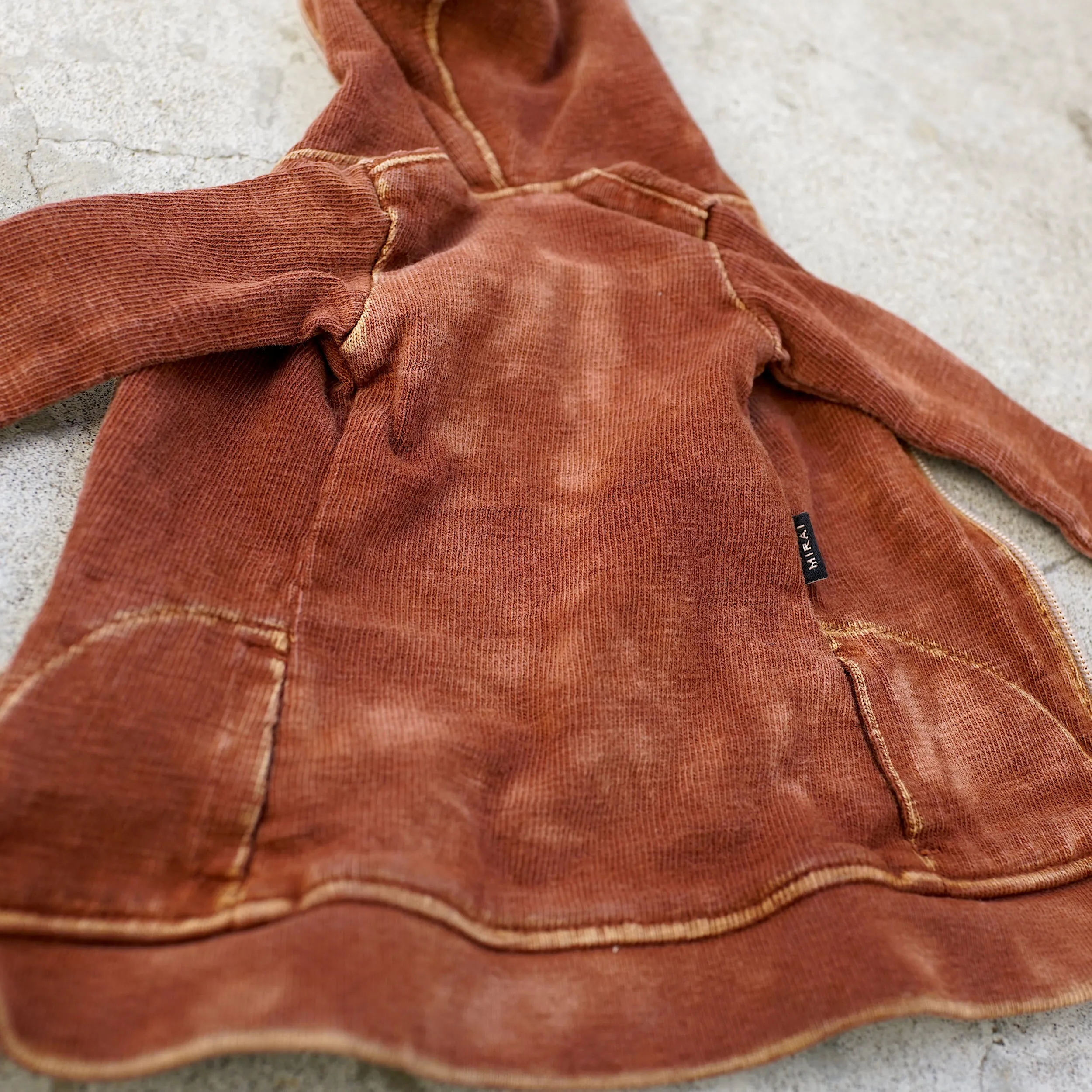 Hooded Zip Cardigan (Rusty Brown)