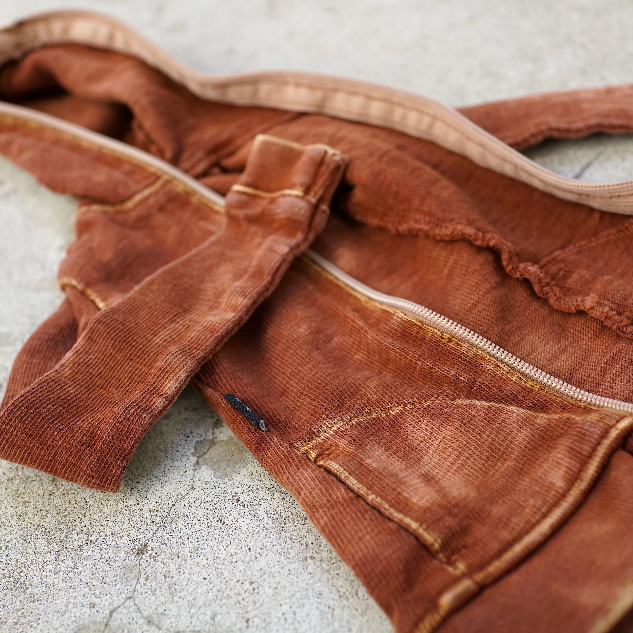 Hooded Zip Cardigan (Rusty Brown)