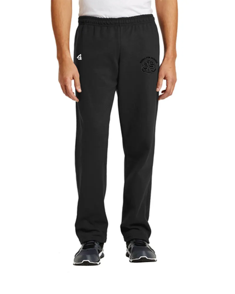 Hooks for Heroes Embroidered Open-Bottom Sweatpants