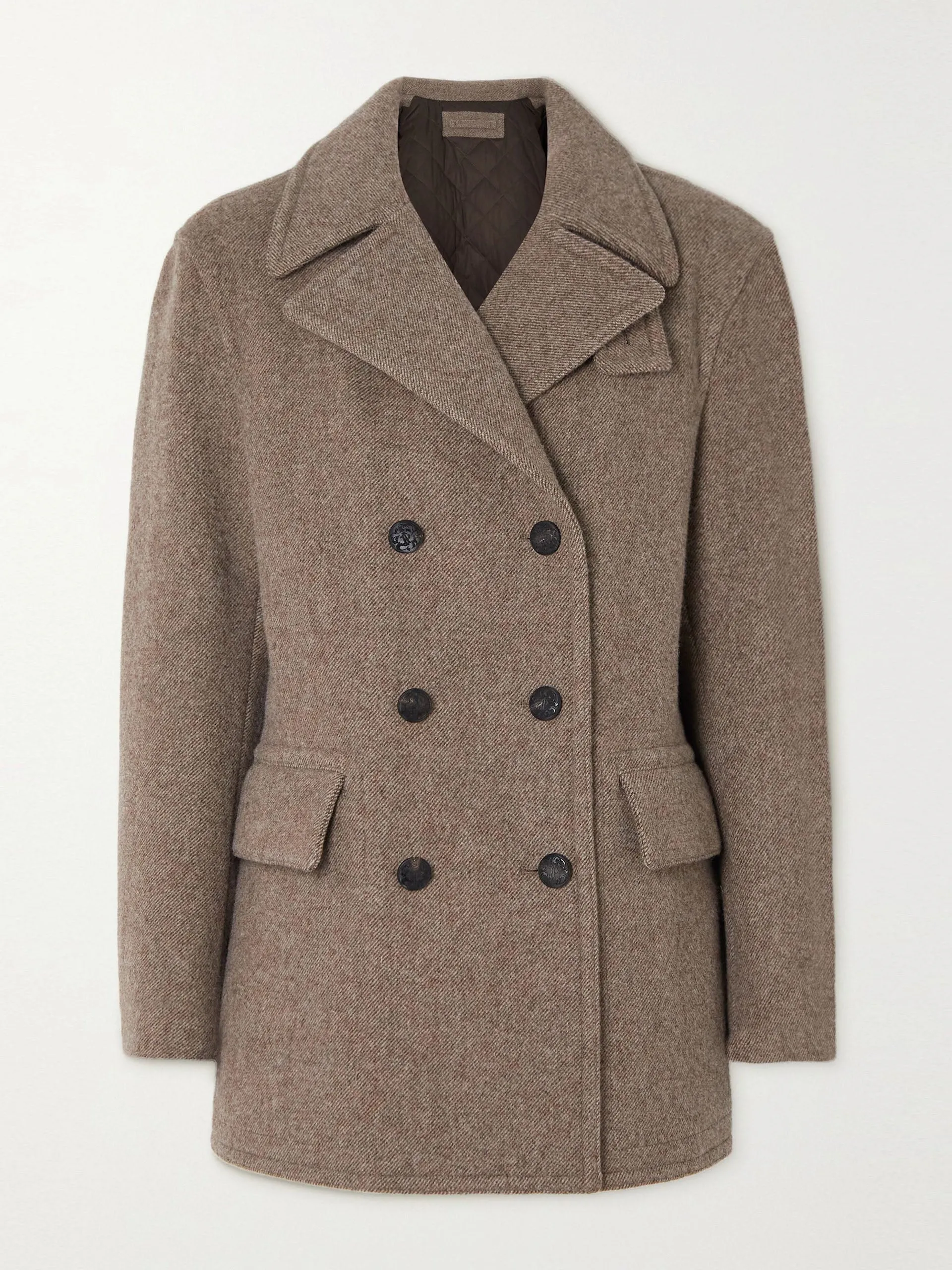 Hyde double-breasted wool-twill coat