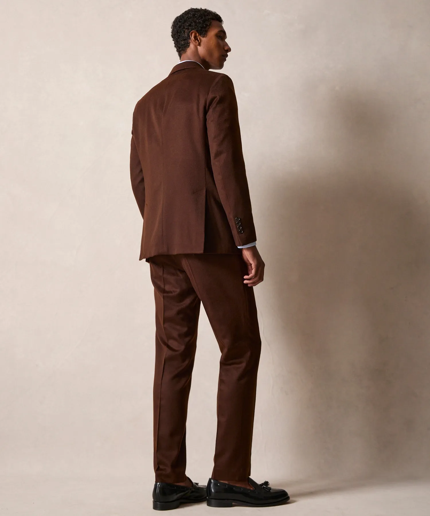 Italian Cashmere Sutton Jacket in Chocolate