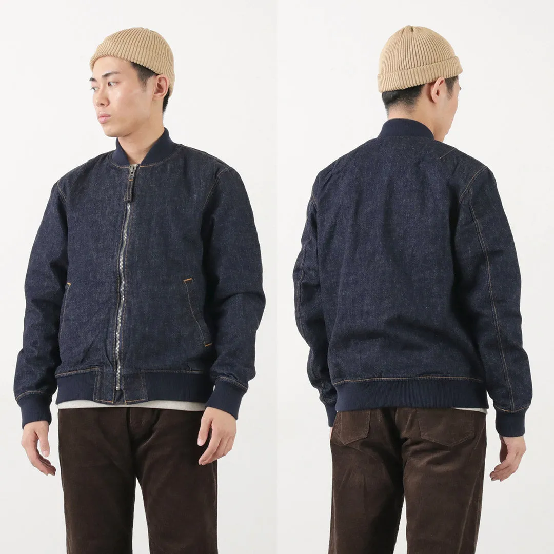 JAPAN BLUE JEANS / 13.5oz Crunch Denim Bomber Jacket