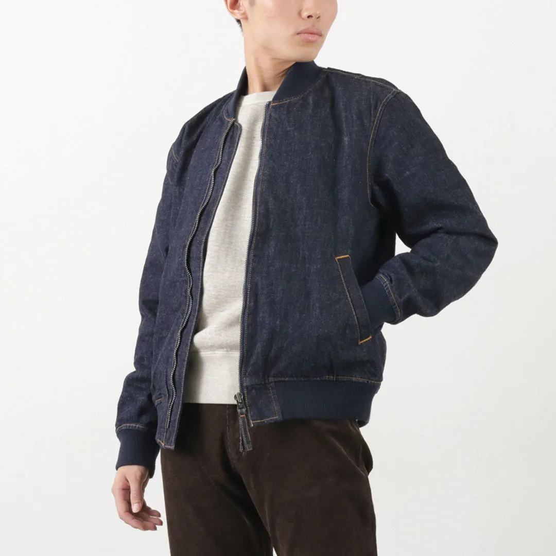 JAPAN BLUE JEANS / 13.5oz Crunch Denim Bomber Jacket