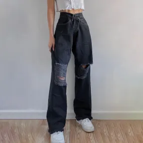 Jeans coréen troué