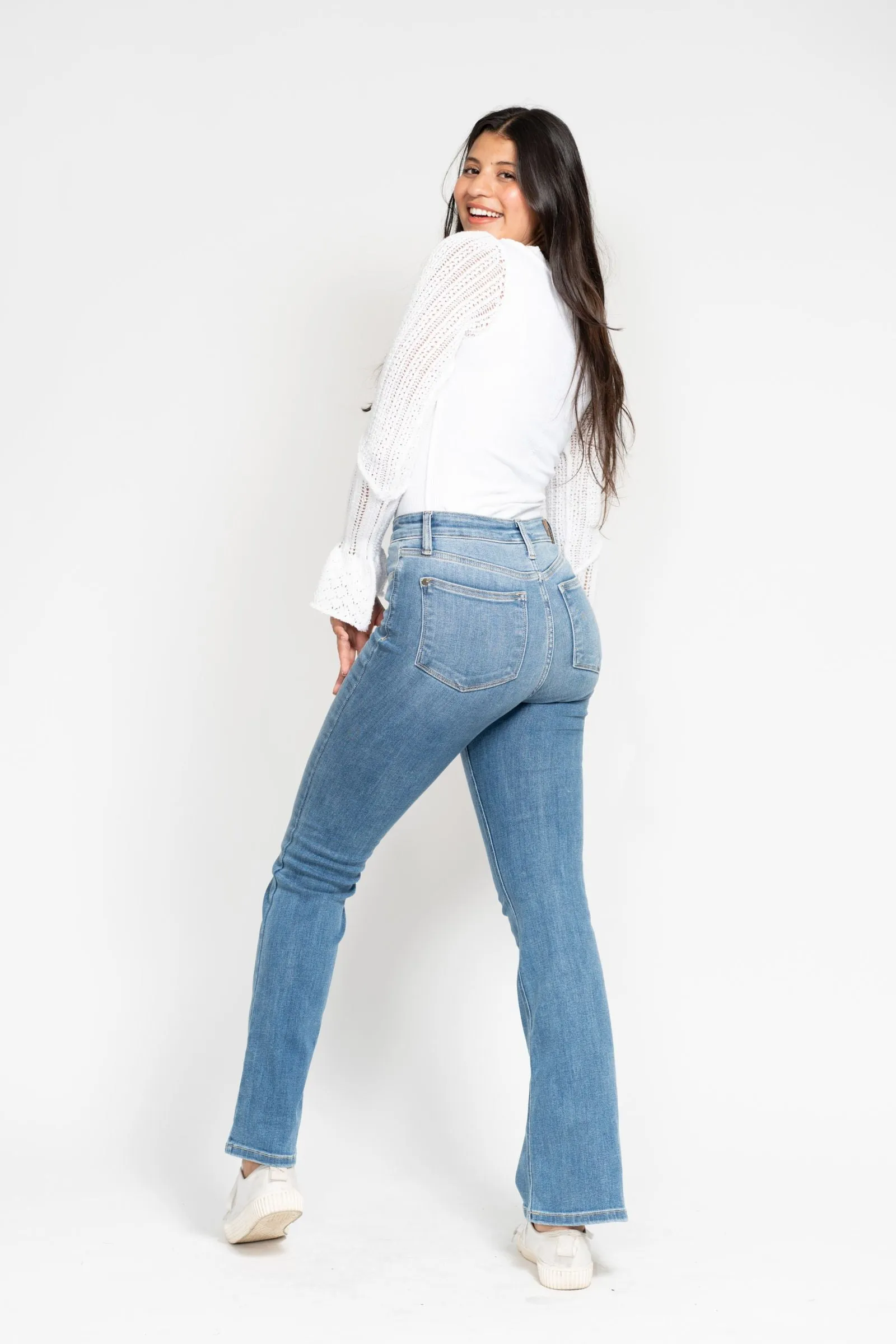 Judy Blue High Waist Classic Contrast Wash Bootcut Denim 82515