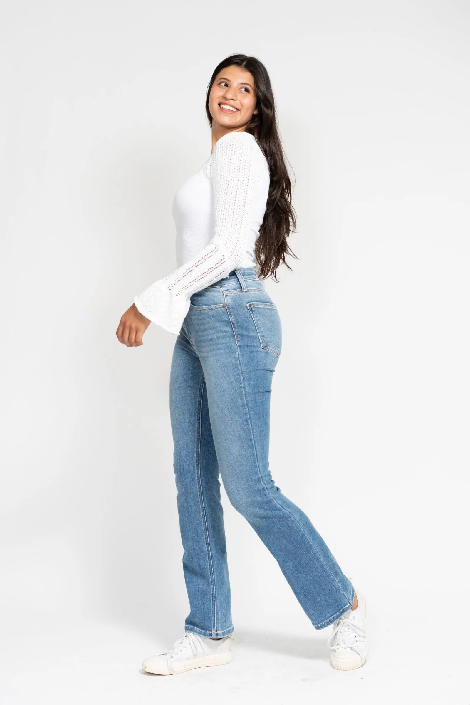 Judy Blue High Waist Classic Contrast Wash Bootcut Denim 82515