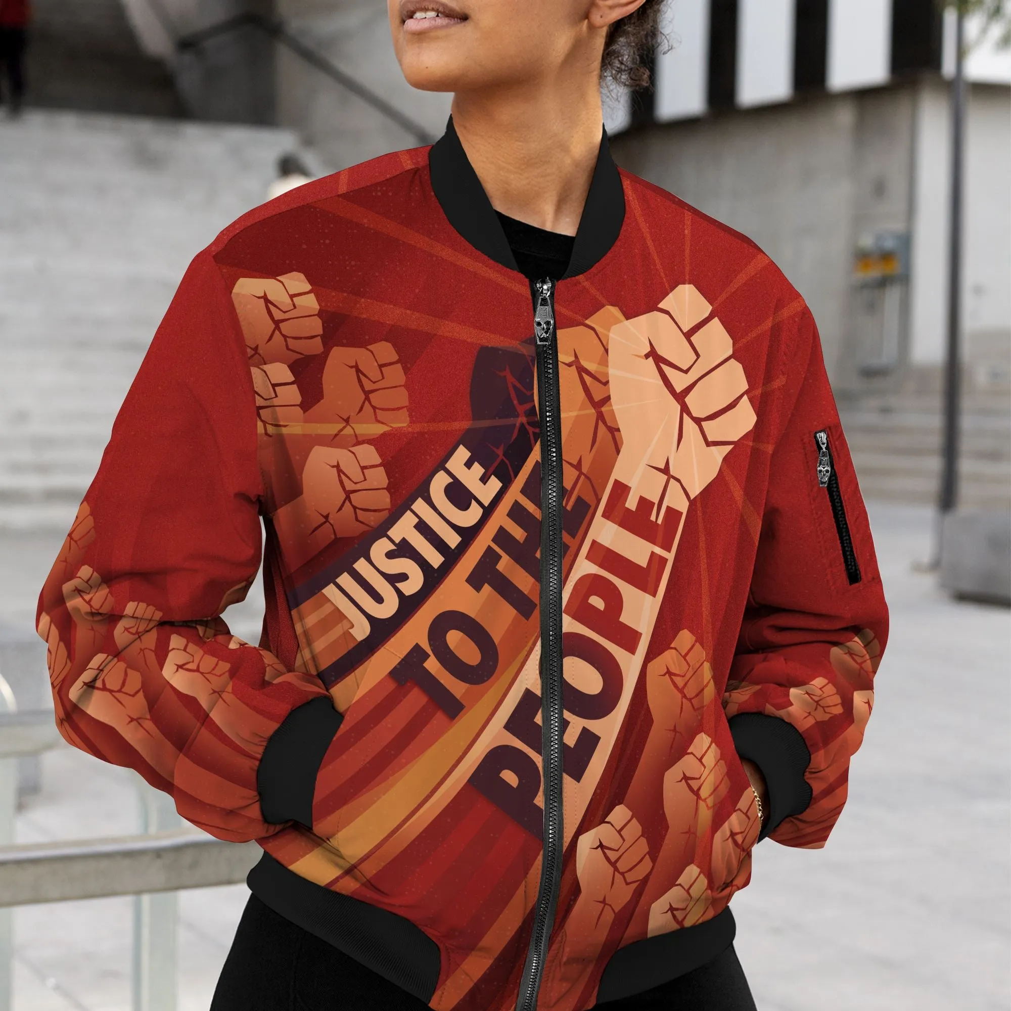 Justice To The People Bomber Jacket