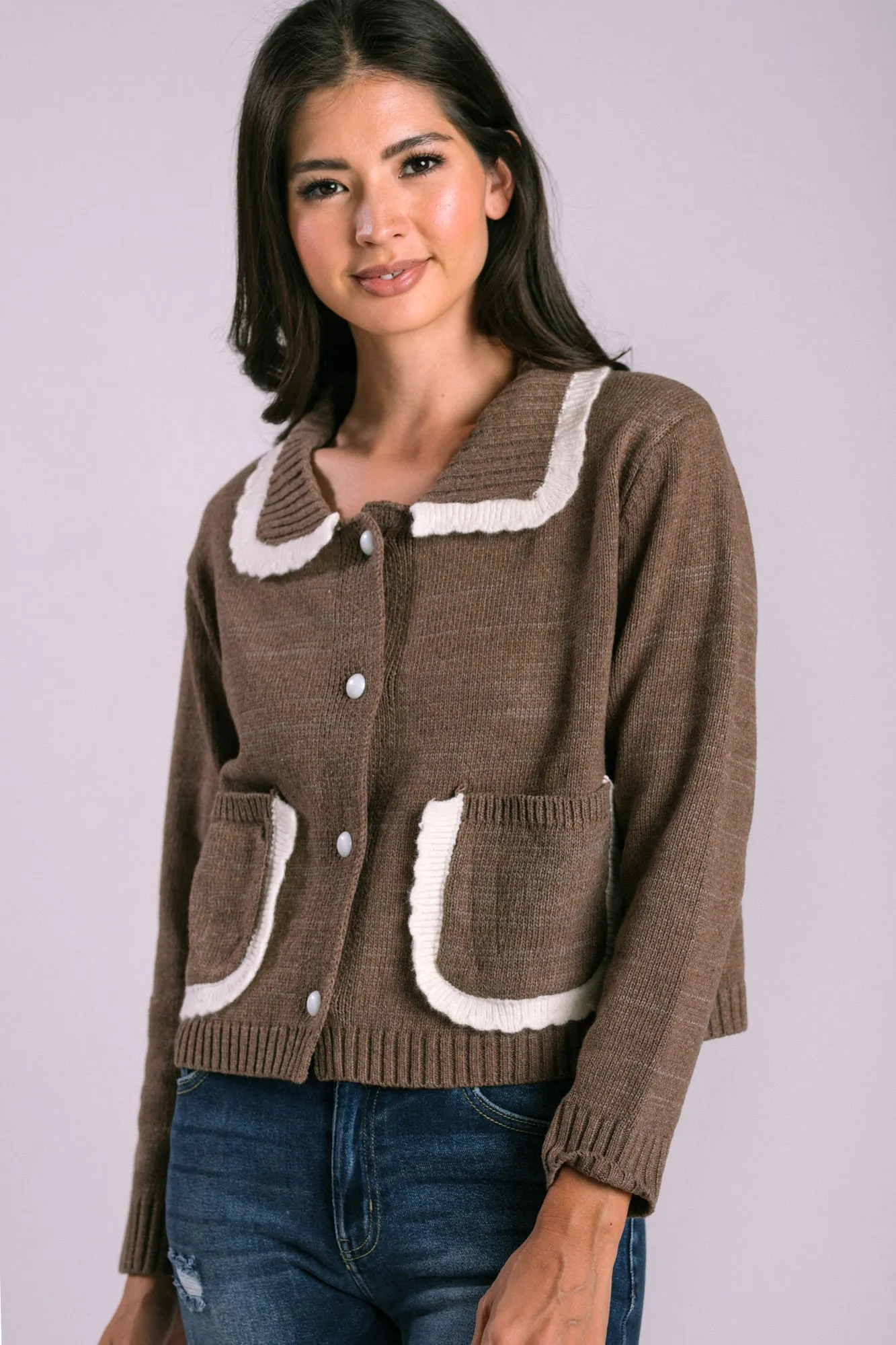 Kelly Collared Knit Cardigan