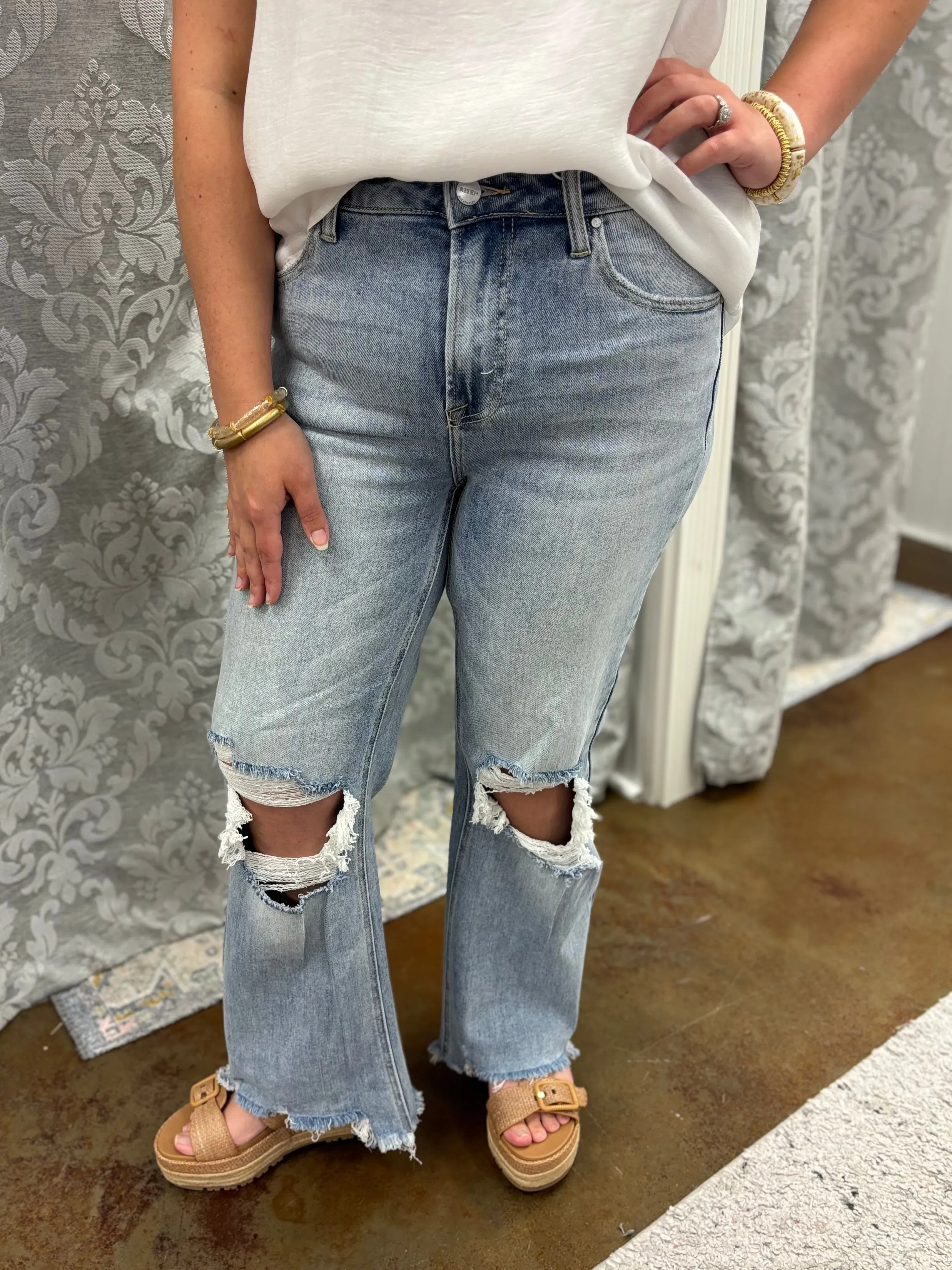 Lanie High Rise Straight Crop Jeans - Risen